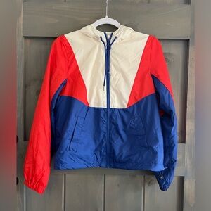 Y2K. 
Red/white/blue 
Windbreaker 
Size XS
H&M